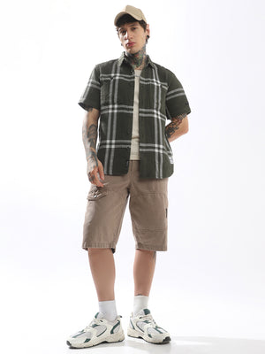 Hubberholme Men Relaxed Fit Textured Checked Casual Shirt