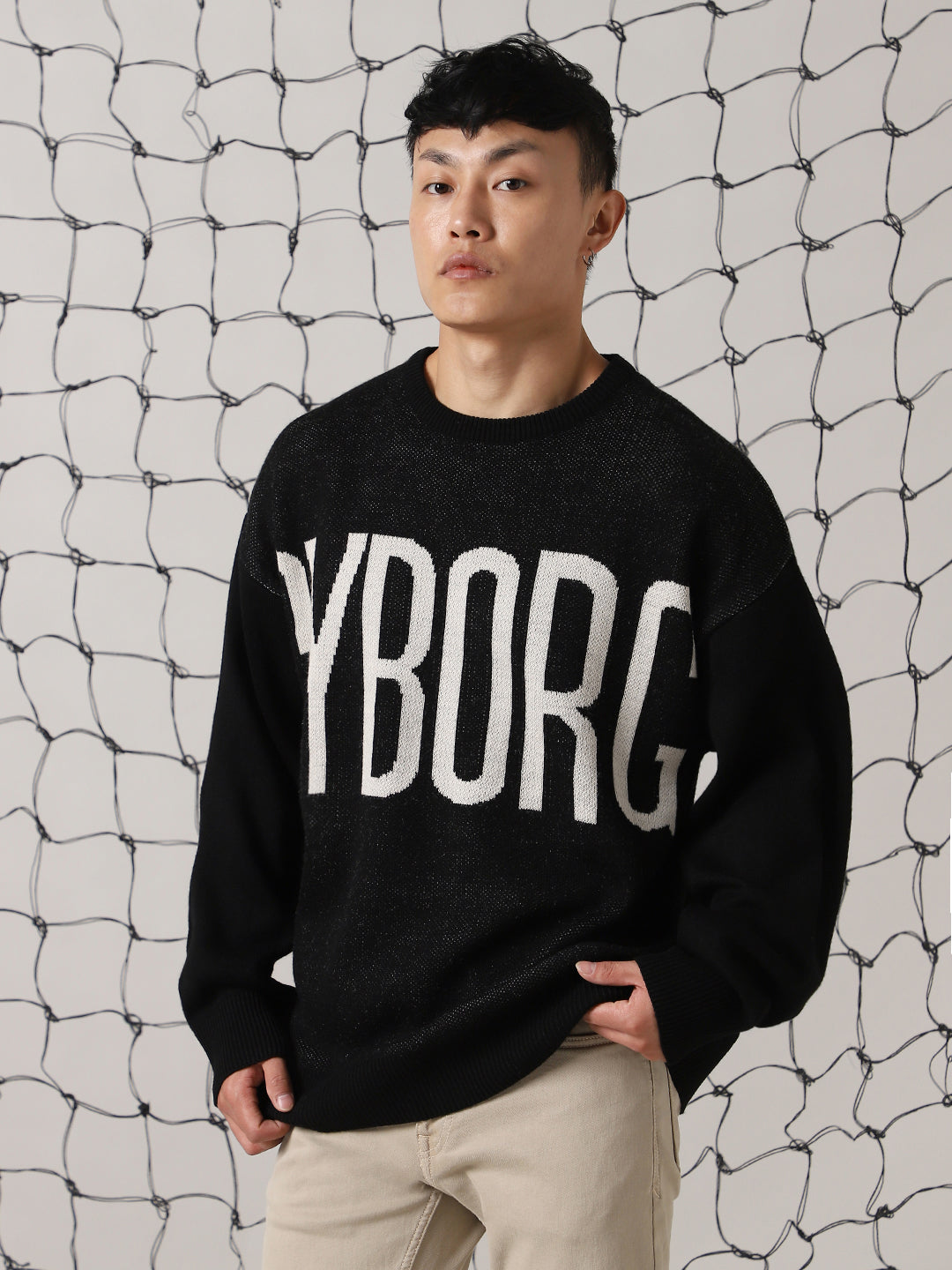 Hubberholme Men Alphanumeric Reguler Pullover Sweaters