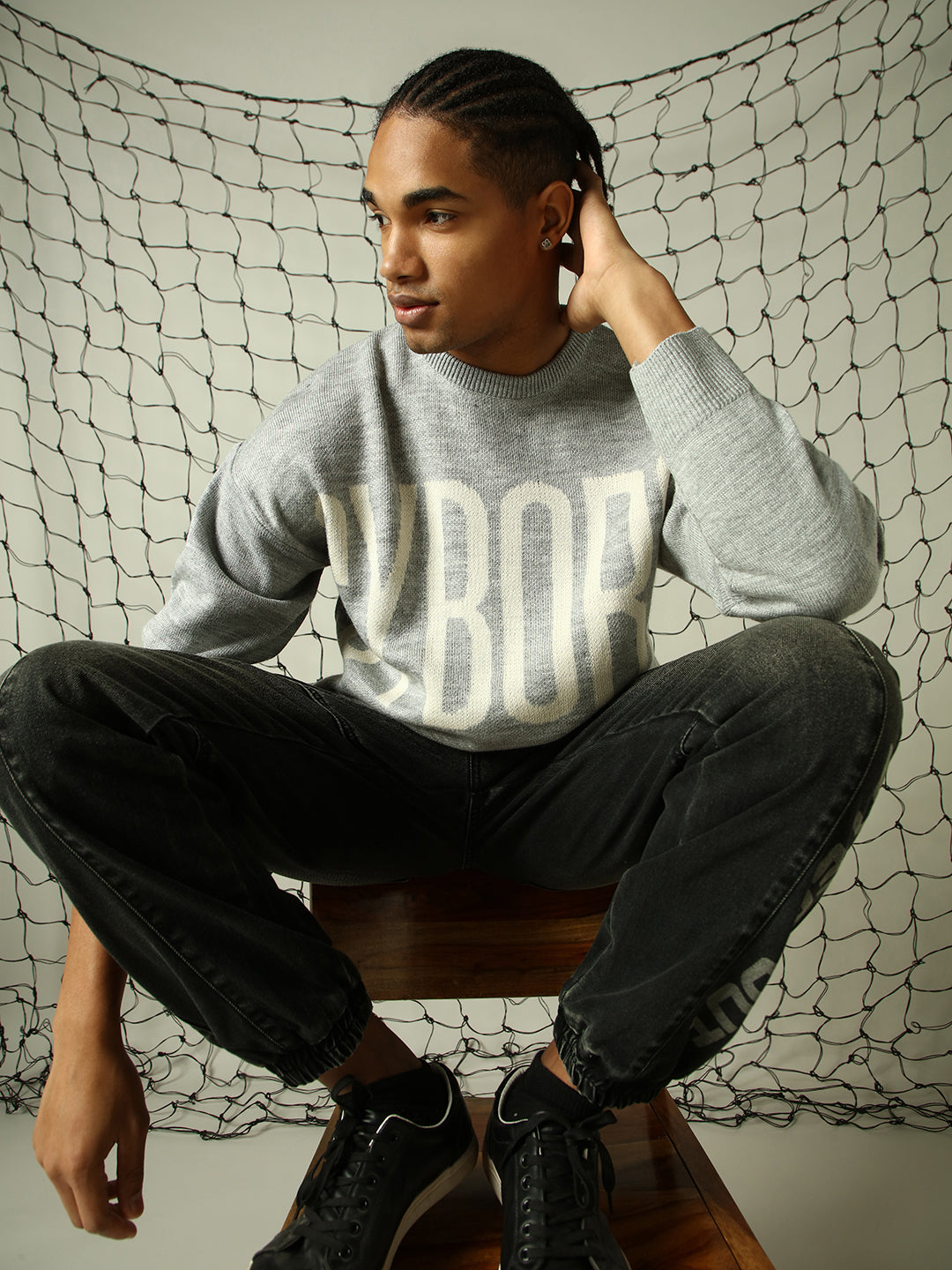 Hubberholme Men Typography Printed Pullover