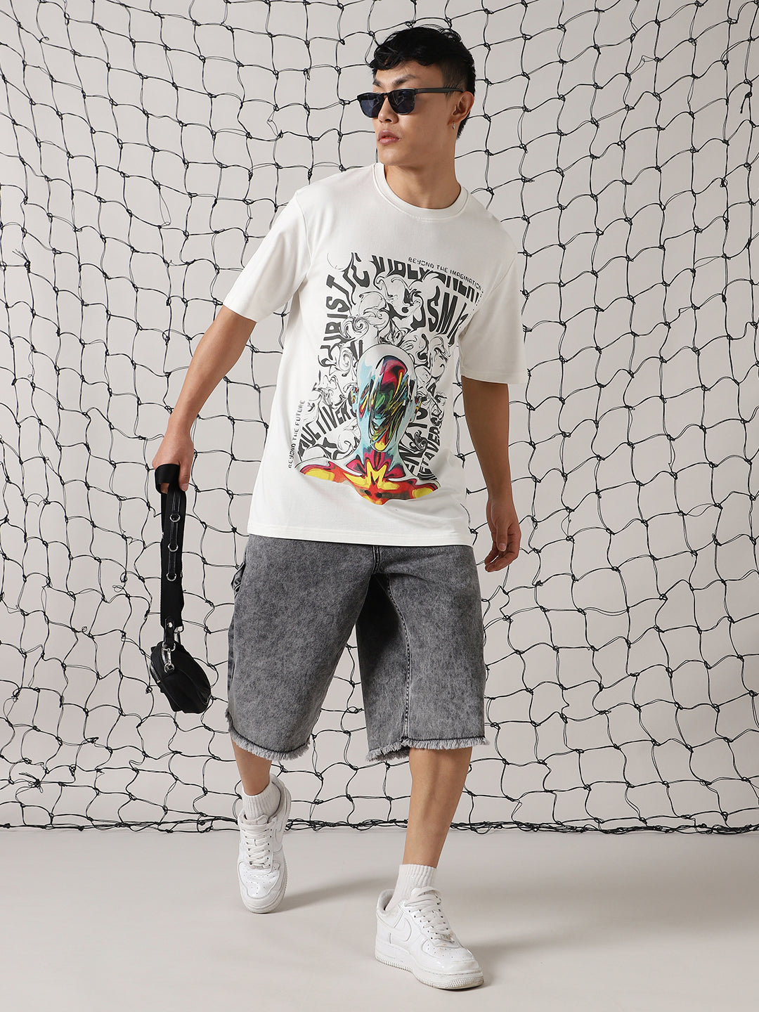 Hubberholme Men Printed Phygital Graphic Sleeveless Vest Relazed Fit T-shirt