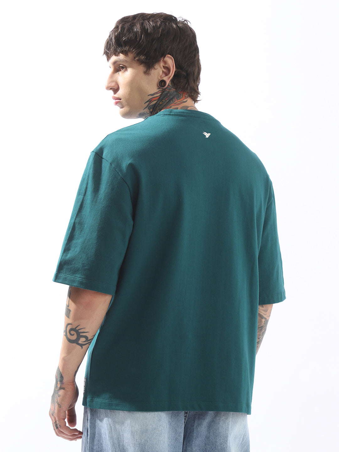 Hubberholme Men Printed Oversized Cotton T-shirt
