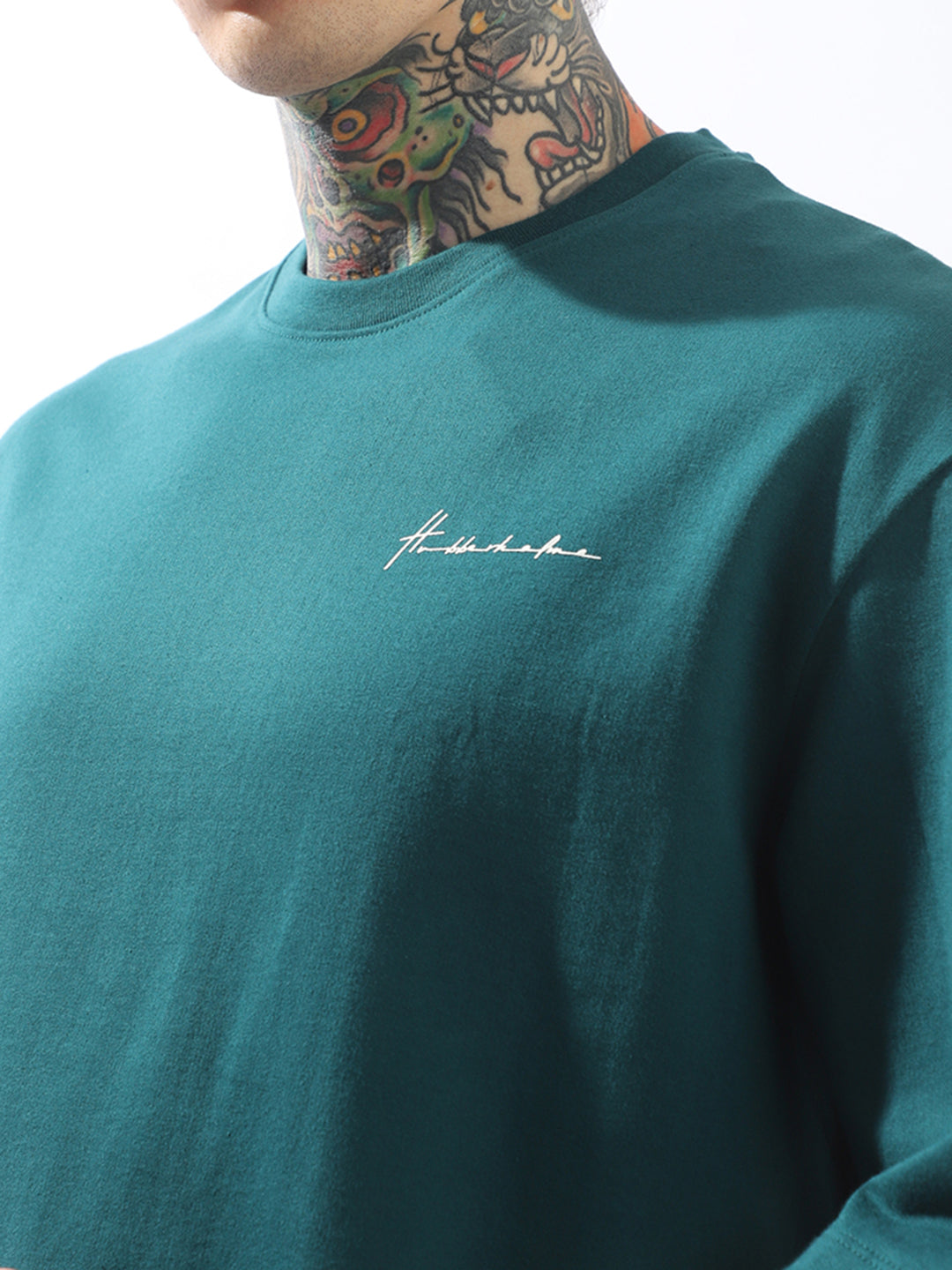 Hubberholme Men Printed Oversized Cotton T-shirt