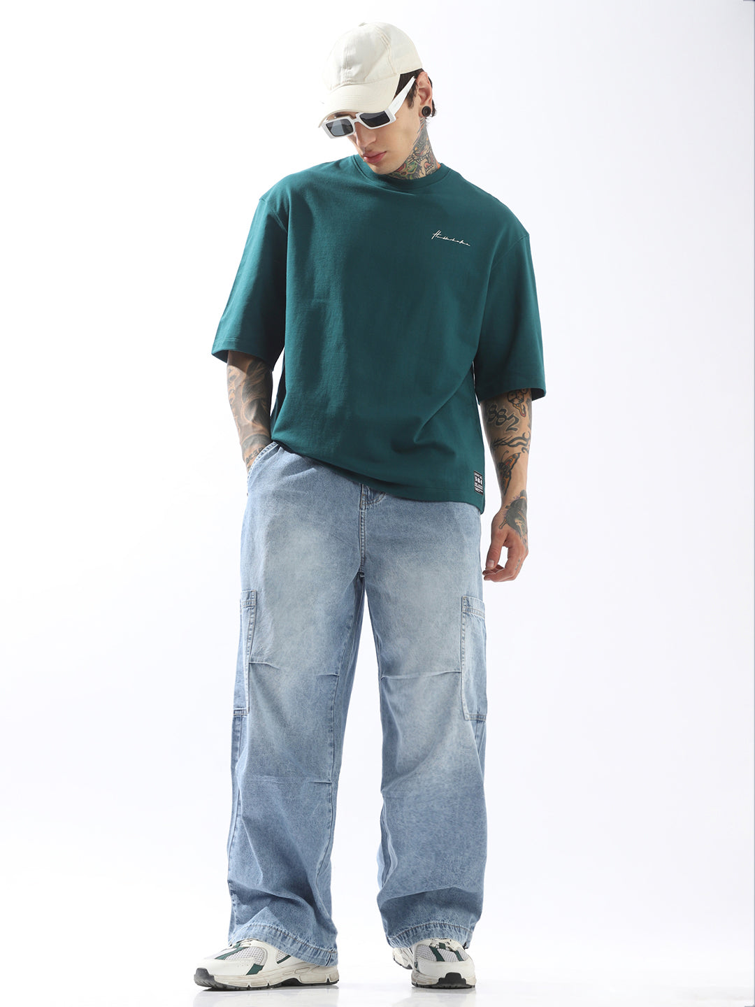 Hubberholme Men Printed Oversized Cotton T-shirt