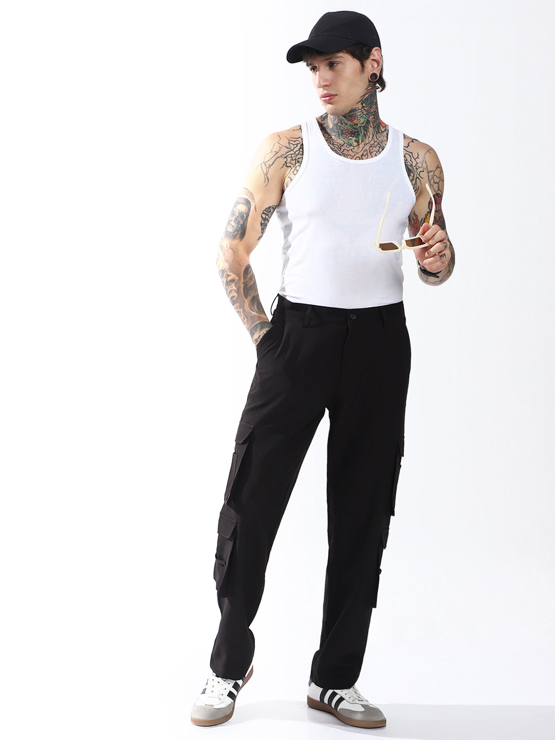 Hubberholme Men Relaxed Straight Leg Easy Wash Korean Trousers