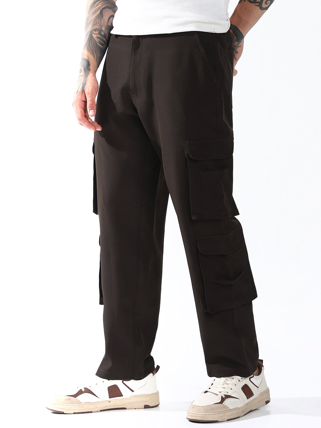 Hubberholme Men Relaxed Straight Leg Easy Wash Korean Trousers