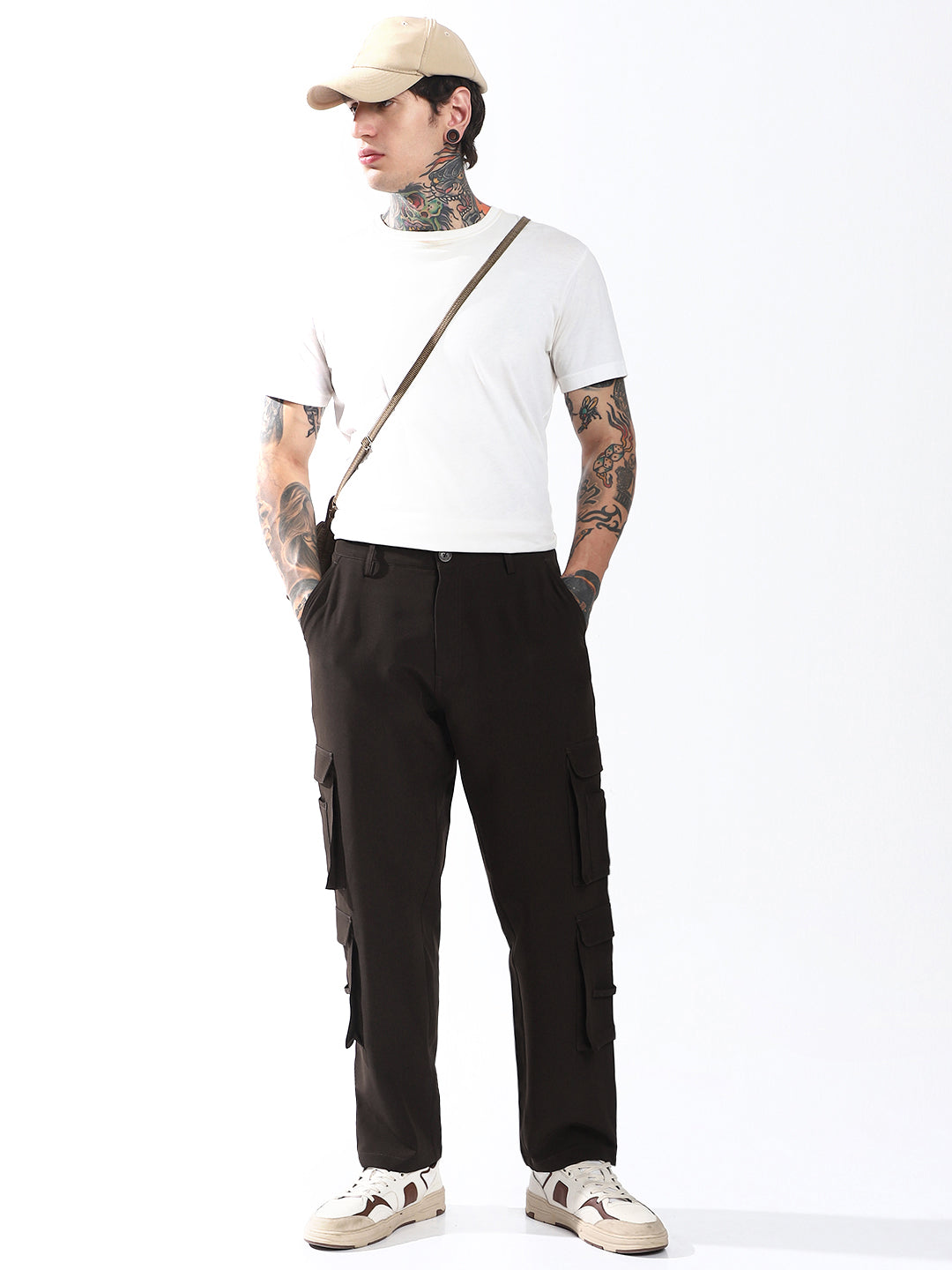 Hubberholme Men Relaxed Straight Leg Easy Wash Korean Trousers