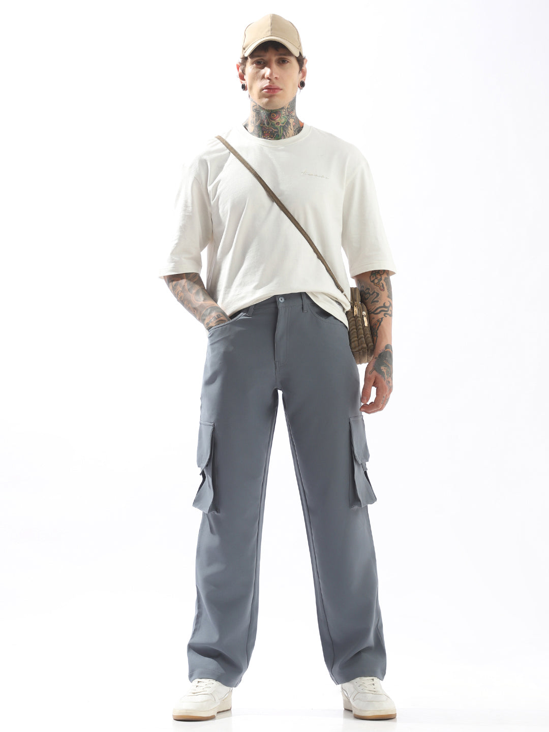 Hubberholme Men Relaxed Fit Comfort Cargos Trousers
