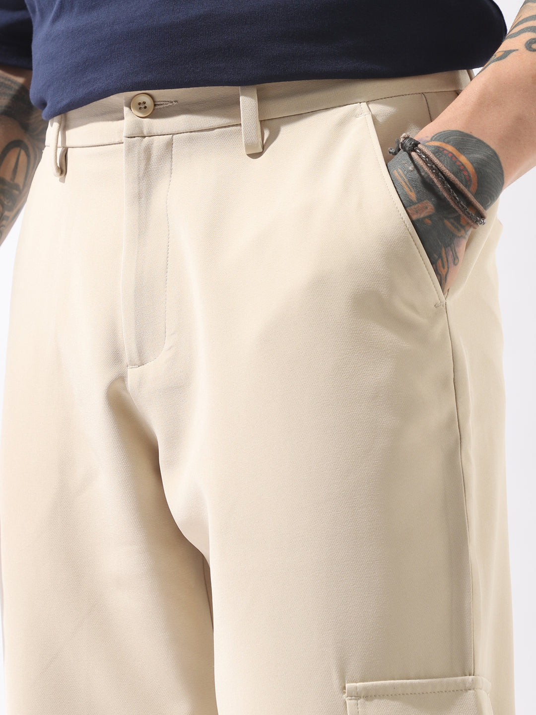 Hubberholme Men Comfort Loose Fit Easy Wash Trousers