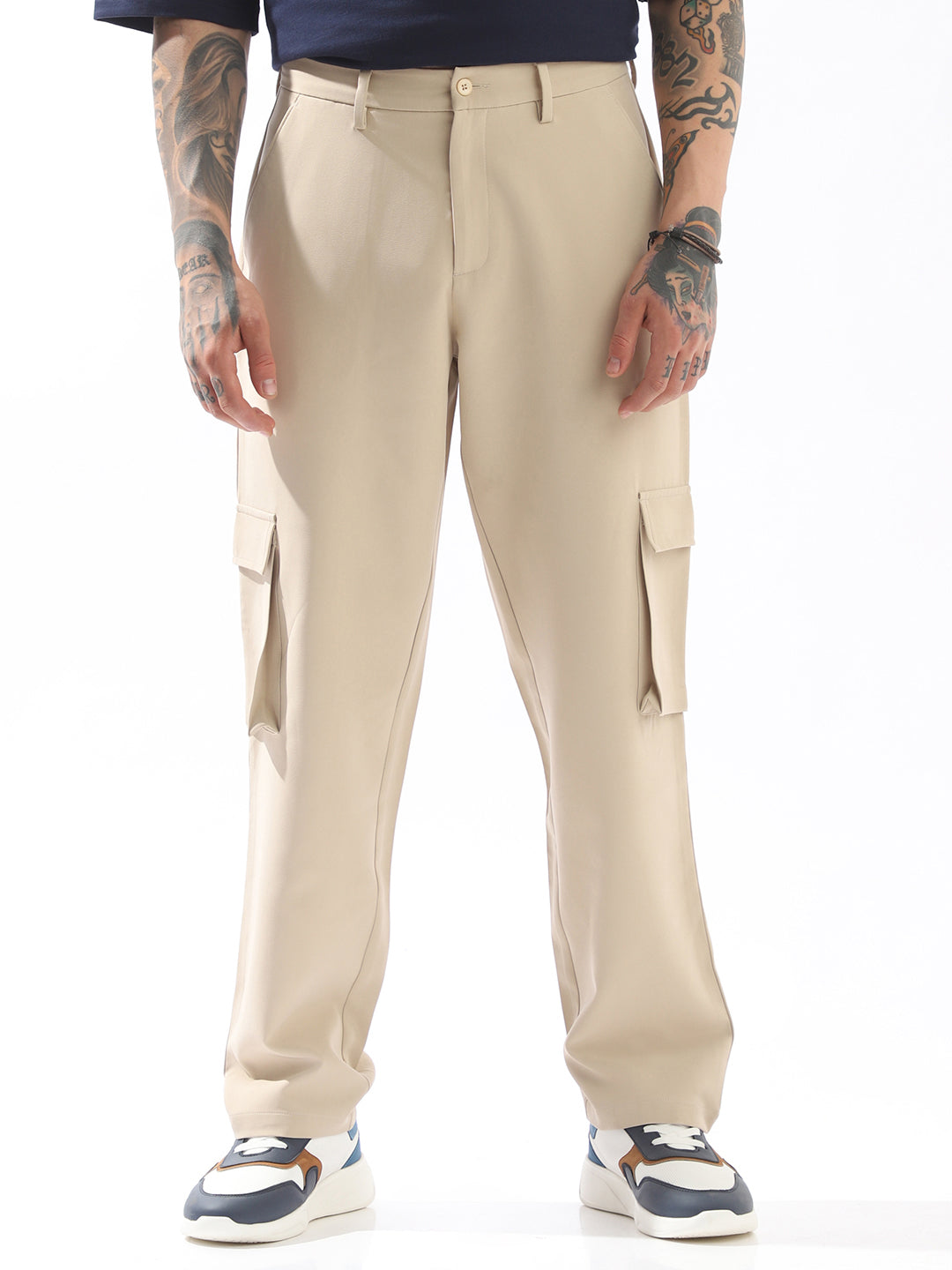 Hubberholme Men Comfort Loose Fit Easy Wash Trousers