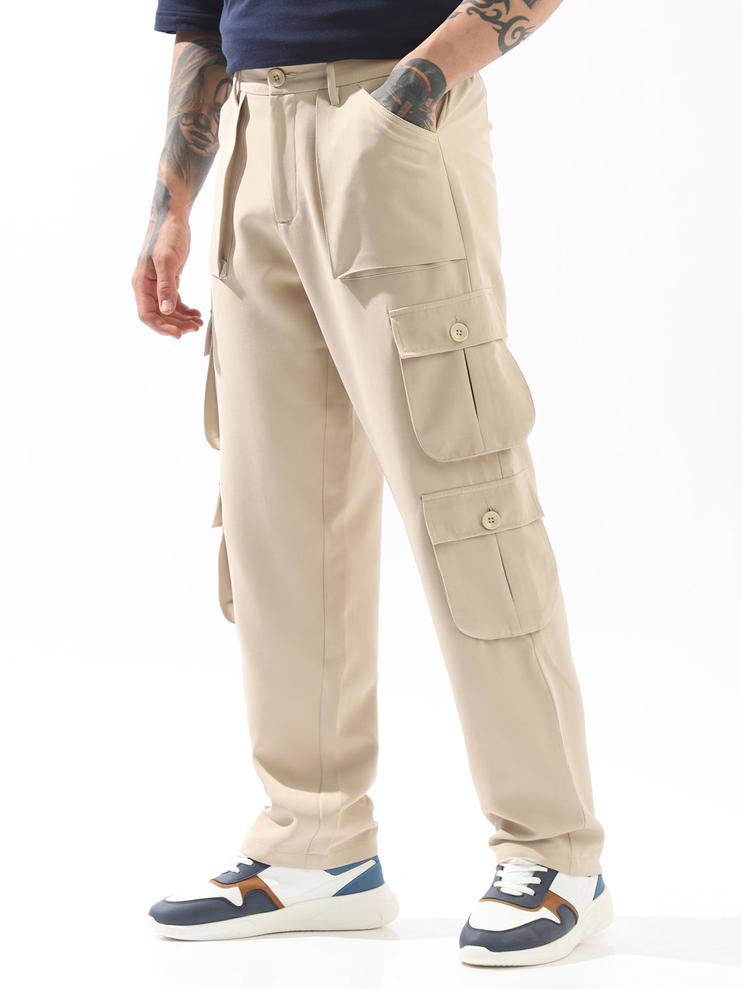 Hubberholme Men Loose Fit Easy Wash Trousers