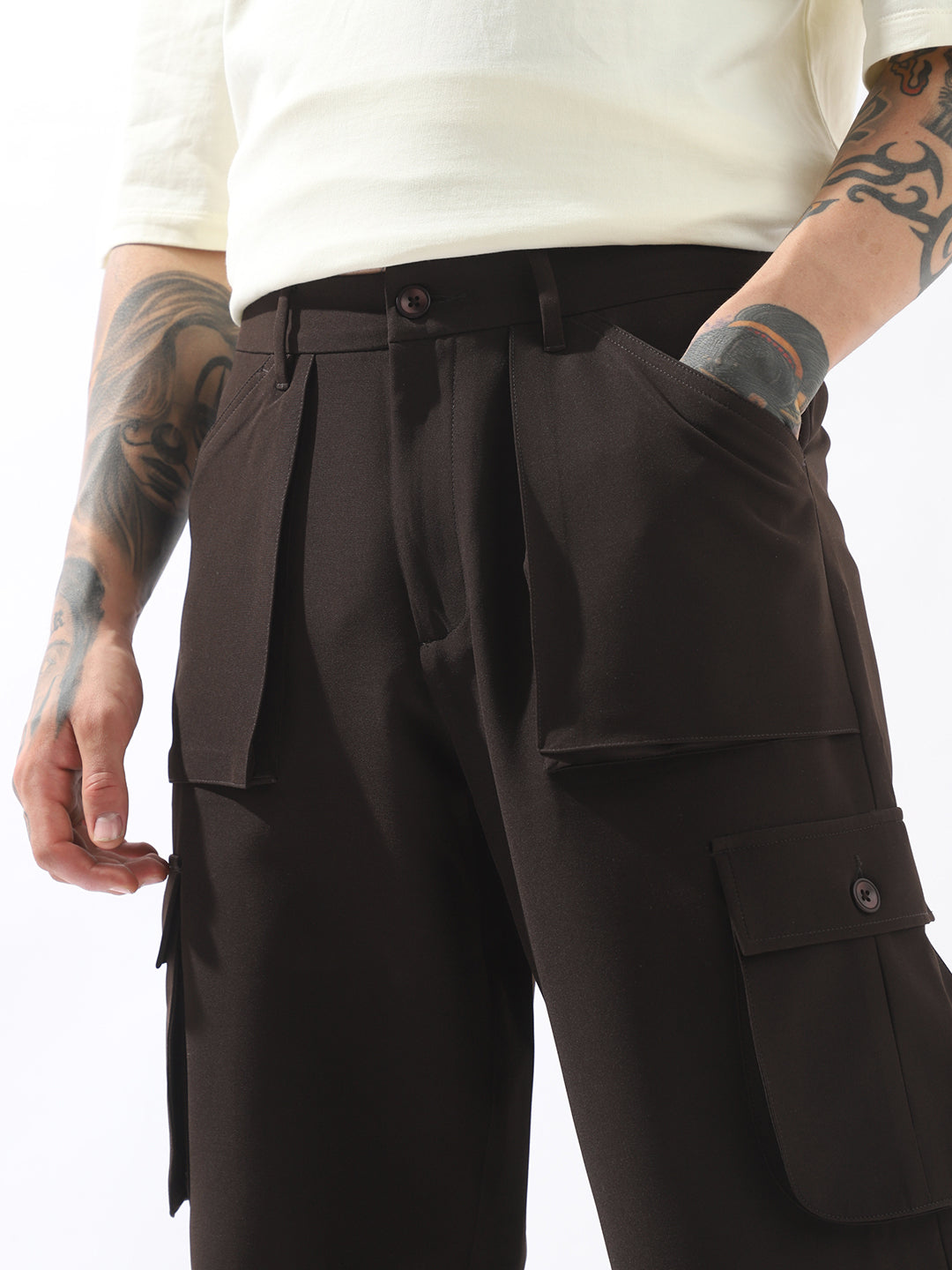 Hubberholme Men Comfort Loose Fit Easy Wash Trousers