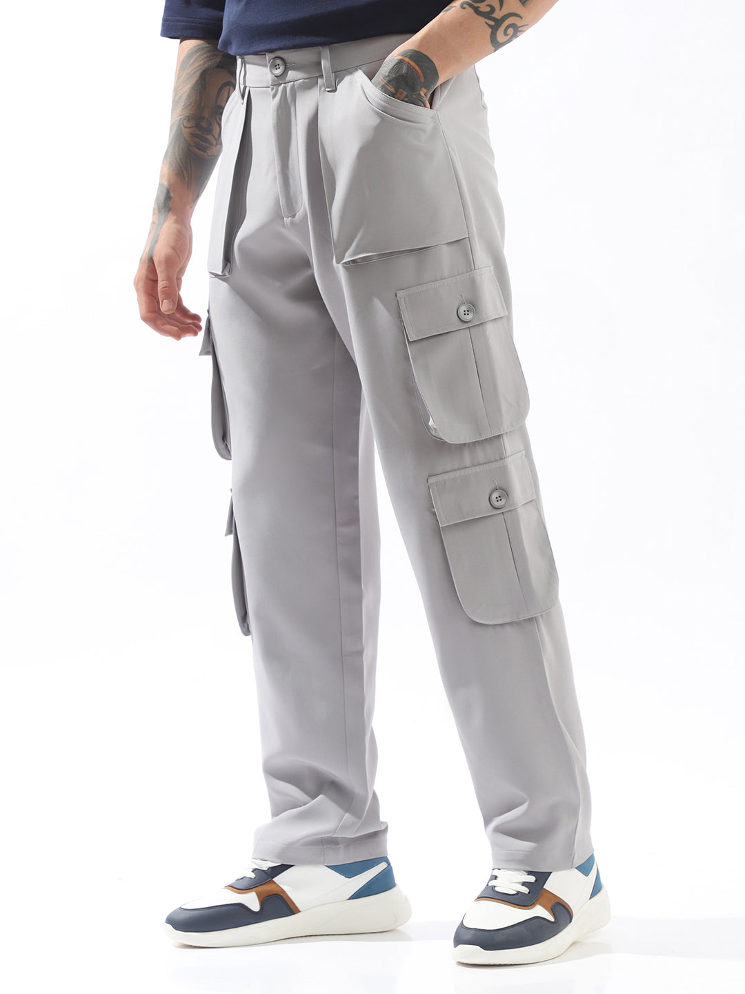 Hubberholme Men Comfort Mid-Rise Straight Fit Cargos