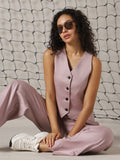 Hubberholme Women Solid Regular length Regular V neck  Sleeveless Waistcoat