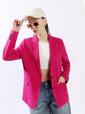 Hubberholme Oversized Notched Lapel Single Breasted Blazer