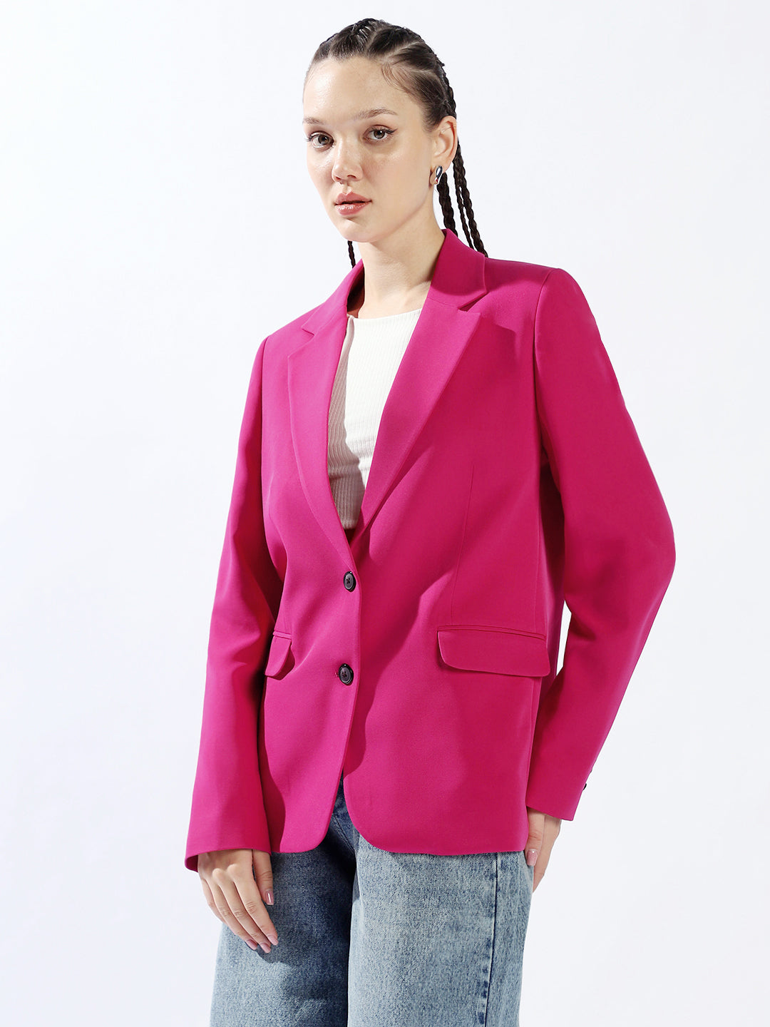 Hubberholme Oversized Notched Lapel Single Breasted Blazer
