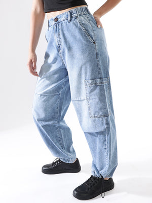 Hubberholme Women Washed Baggy High-rise   Jeans