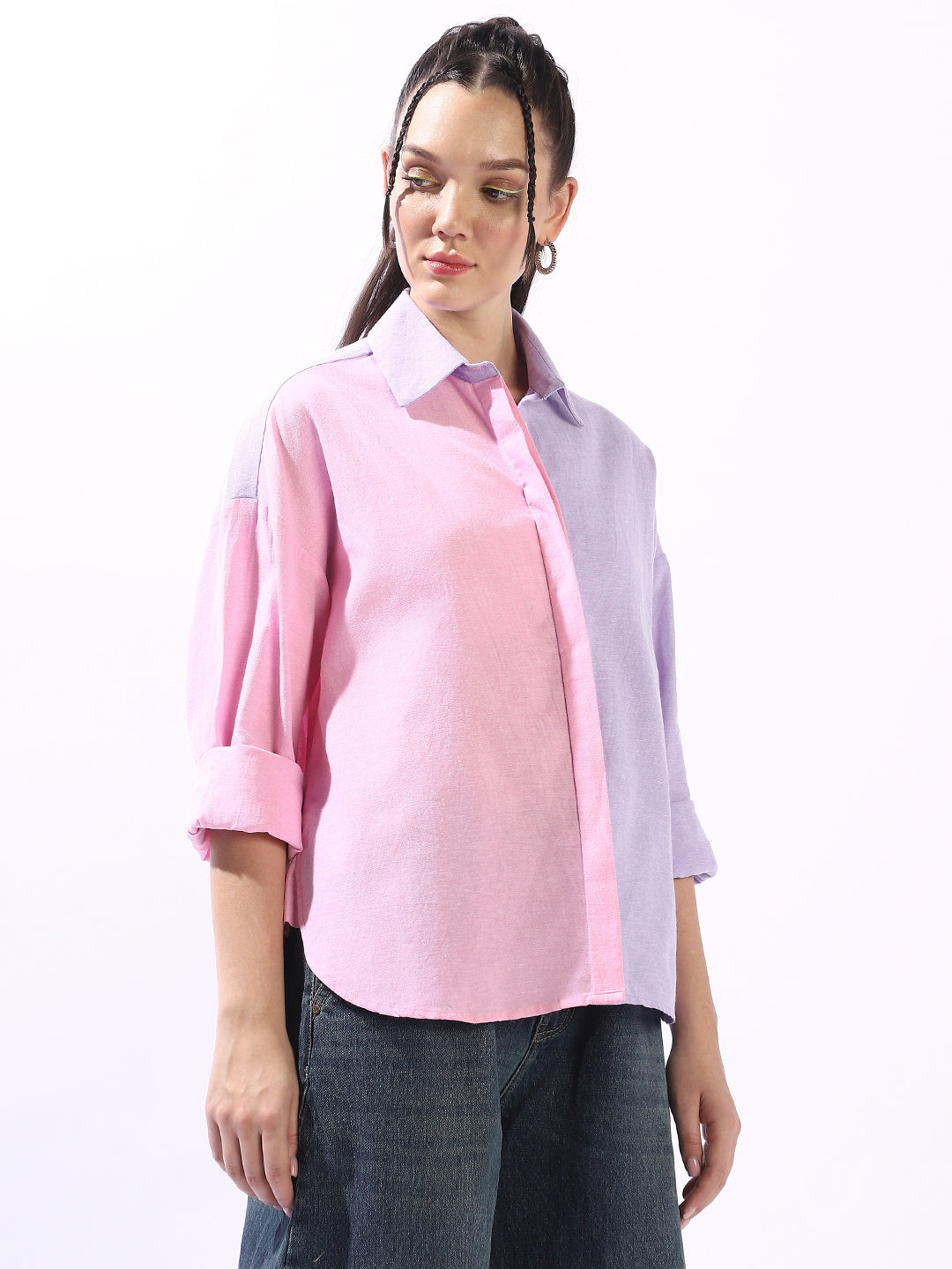 Hubberholme Women Custom Colourblocked Casual Shirt