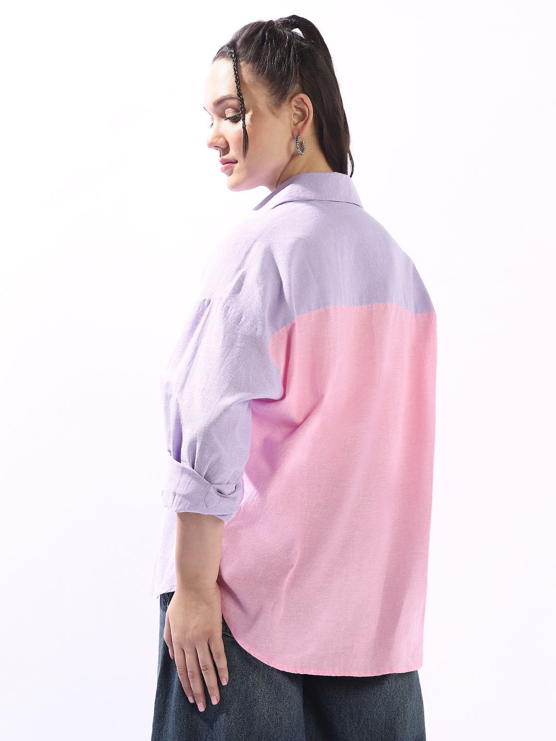 Hubberholme Women Custom Colourblocked Casual Shirt
