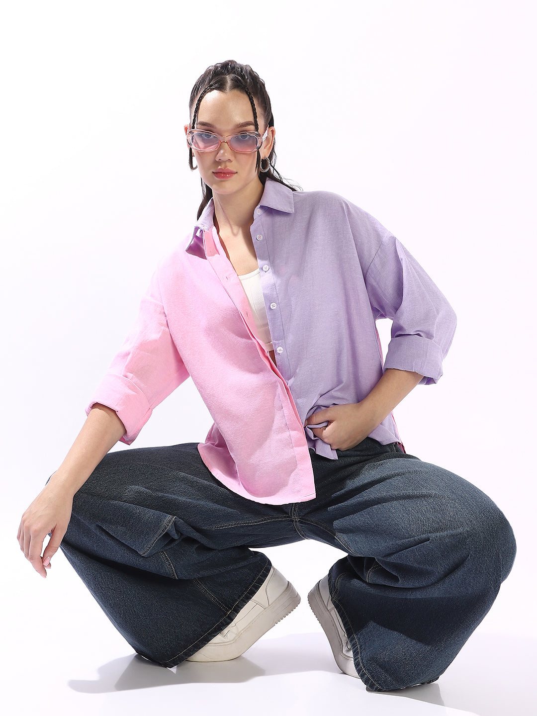 Hubberholme Women Custom Colourblocked Casual Shirt