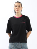 Hubberholme Solid Drop-Shoulder Sleeves Pockets Cotton T-shirt