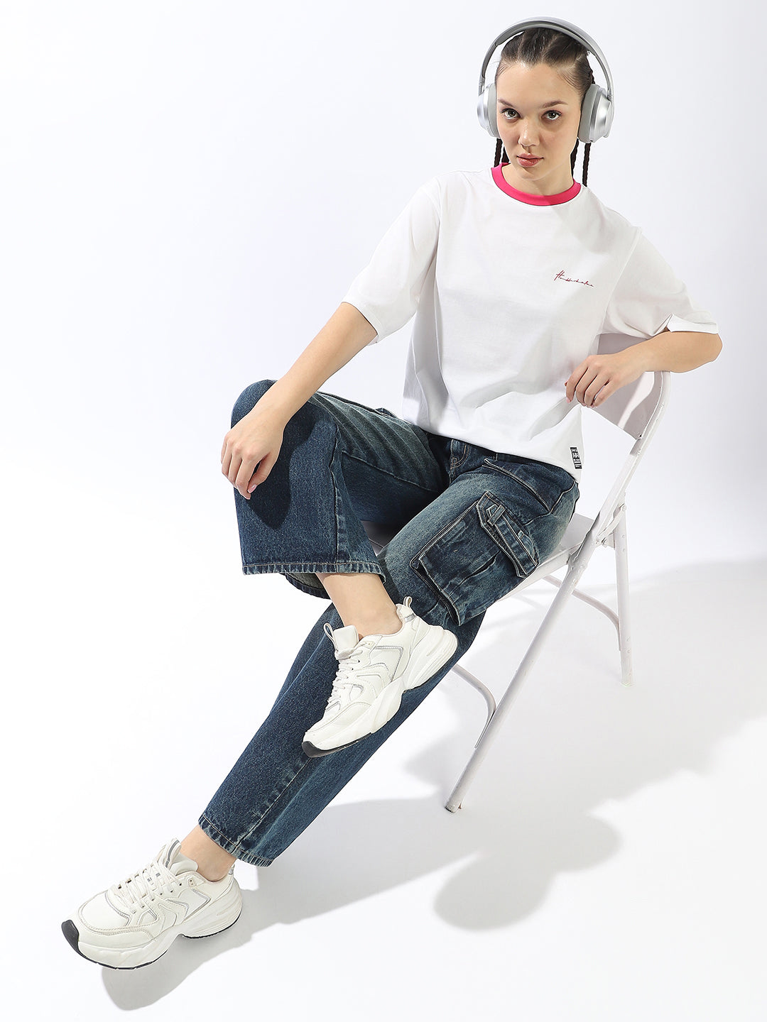 Hubberholme Round Neck Short Sleeves Oversized Cotton T-shirt