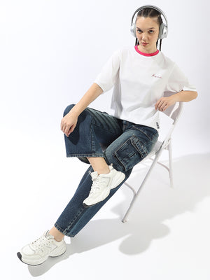 Hubberholme Round Neck Short Sleeves Oversized Cotton T-shirt