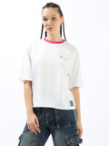 Hubberholme Round Neck Short Sleeves Oversized Cotton T-shirt