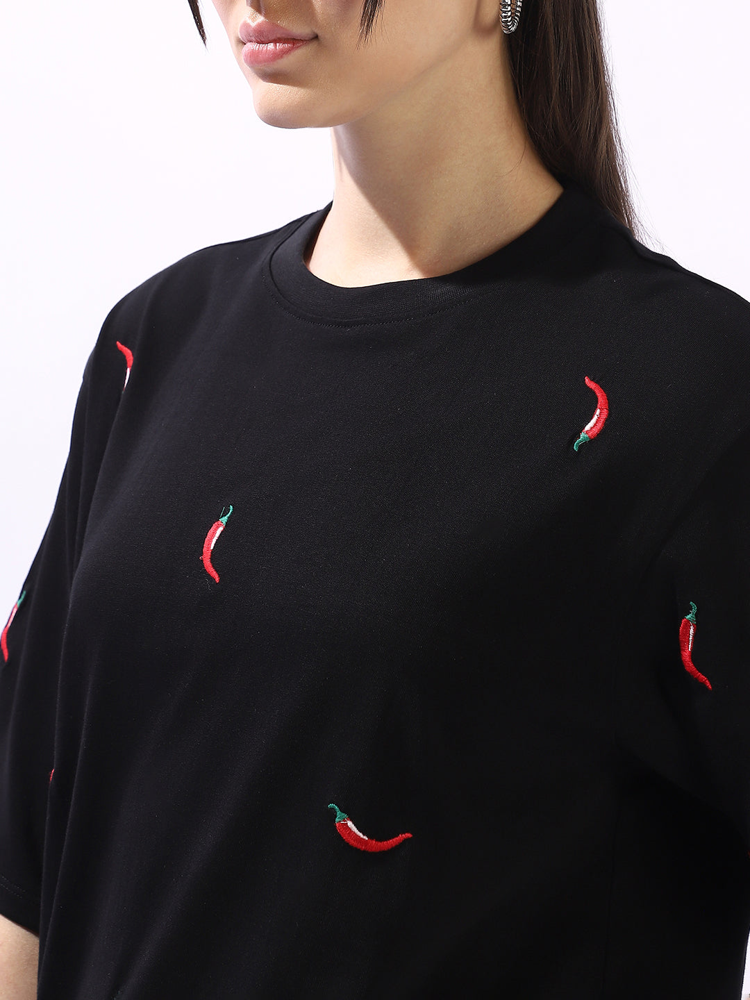Hubberholme Embroidered Round Neck Short Sleeves T-shirt