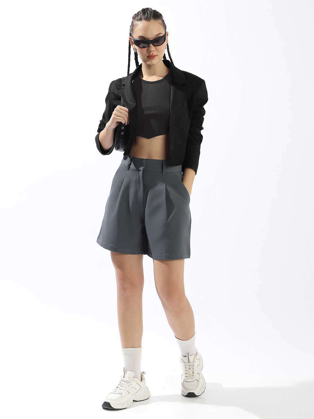 Hubberholme Women High-Rise Relaxed Fit Shorts