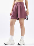 Hubberholme Women Solid Tailored Fit Regular High-Rise Straight Shorts