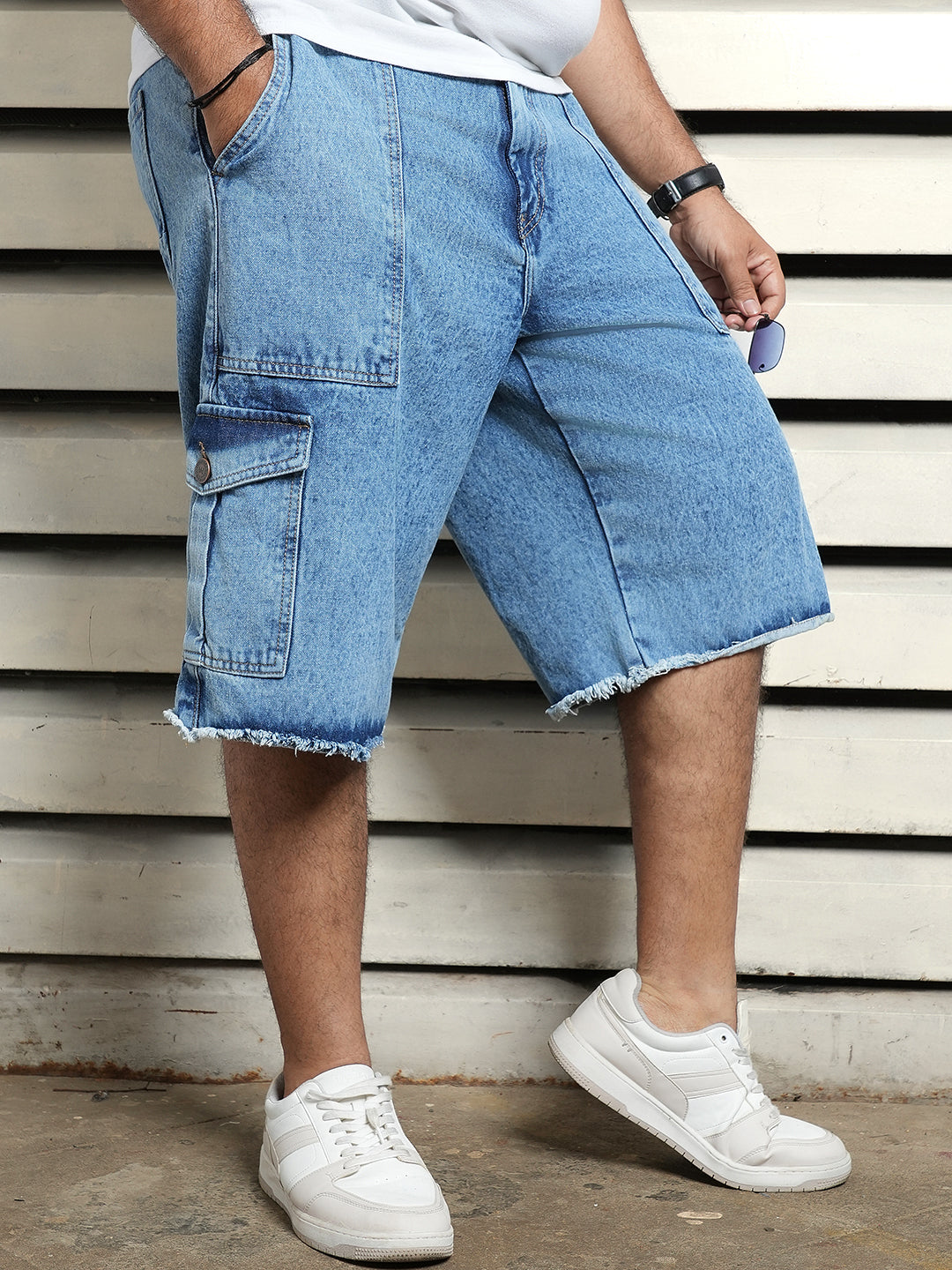 Men Relaxed Fit Cotton  Mid-Rise Casual Shorts