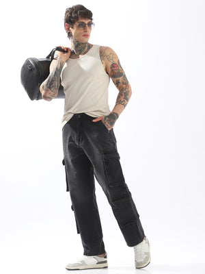 High Star Men Comfort Straight Fit Mid-Rise Jeans