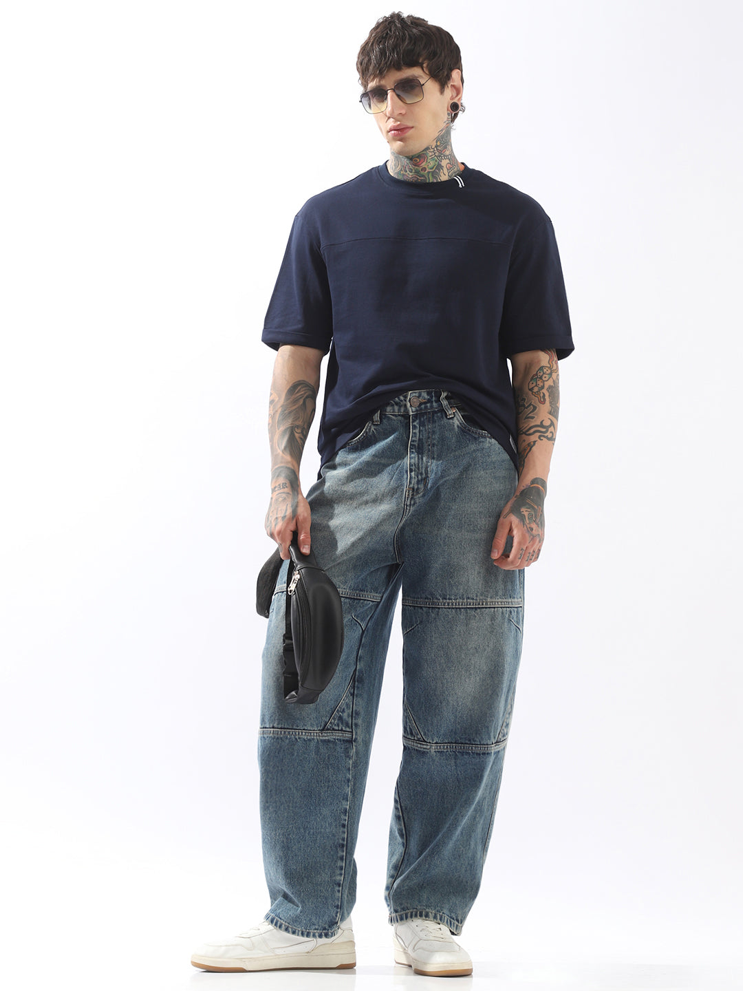 High Star Men Comfort Straight Fit Mid-Rise Heavy Fade Non Stretchable Jeans