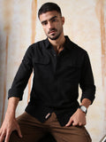 High Star Men Solid Regular Fit Spread Collar Fullsleeve Shirts