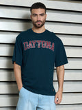 Men Cotton Short Sleeves Round Neck Printed Relaxed Fit Tshirt
