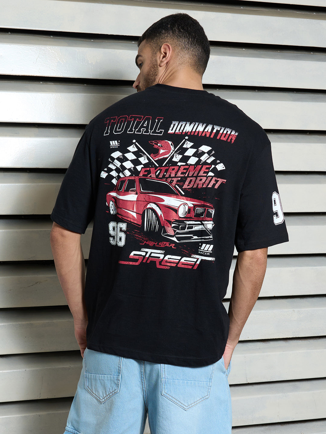Men Cotton Short Sleeves Round Neck Printed Relaxed Fit Tshirt