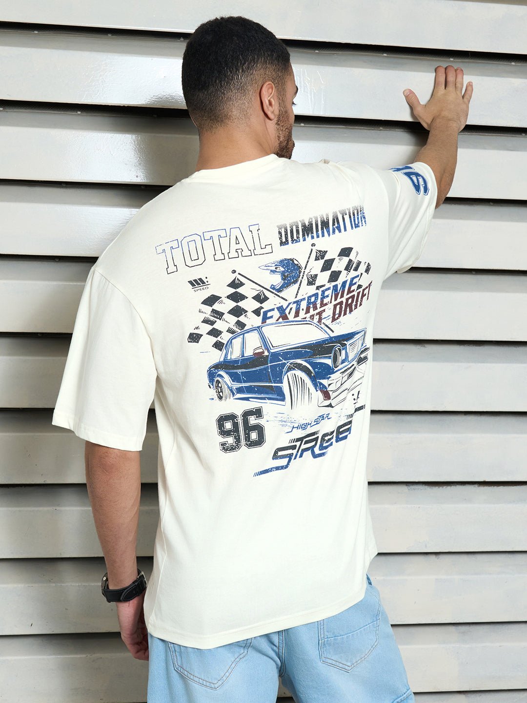Men Cotton Short Sleeves Round Neck Printed Relaxed Fit Tshirt