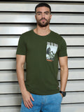 Men Cotton Short Sleeves Round Neck Printed Regular Fit Tshirt
