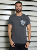 Men Cotton Short Sleeves Round Neck Printed Regular Fit Tshirt