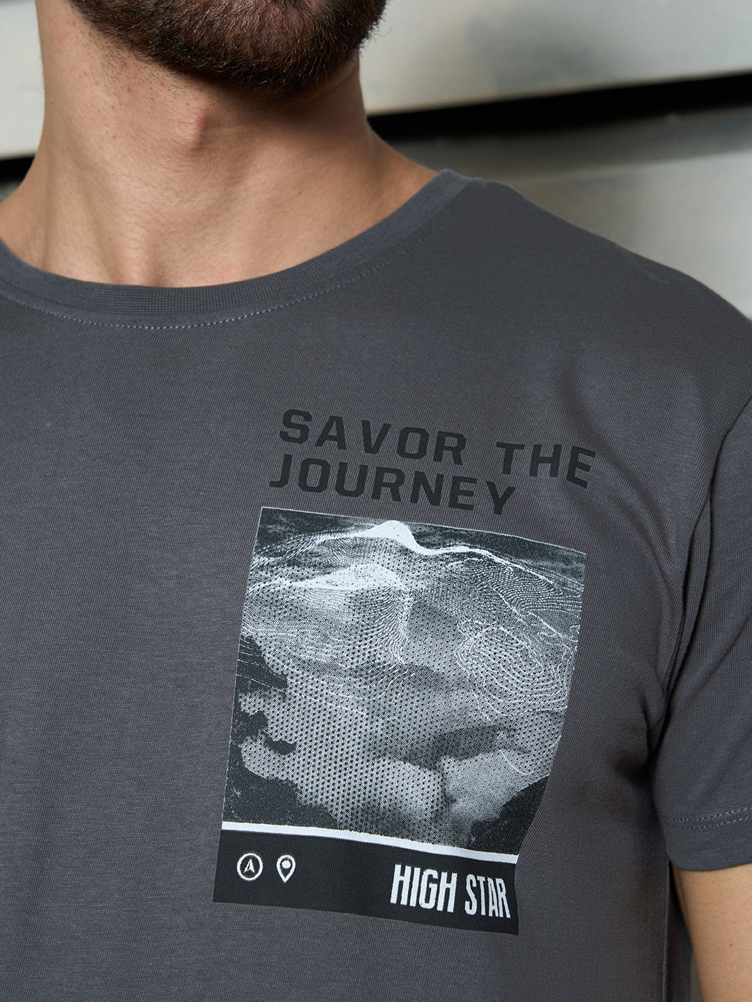 Men Cotton Short Sleeves Round Neck Printed Regular Fit Tshirt