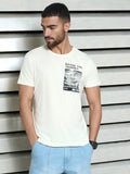 Men Cotton Short Sleeves Round Neck Printed Regular Fit Tshirt