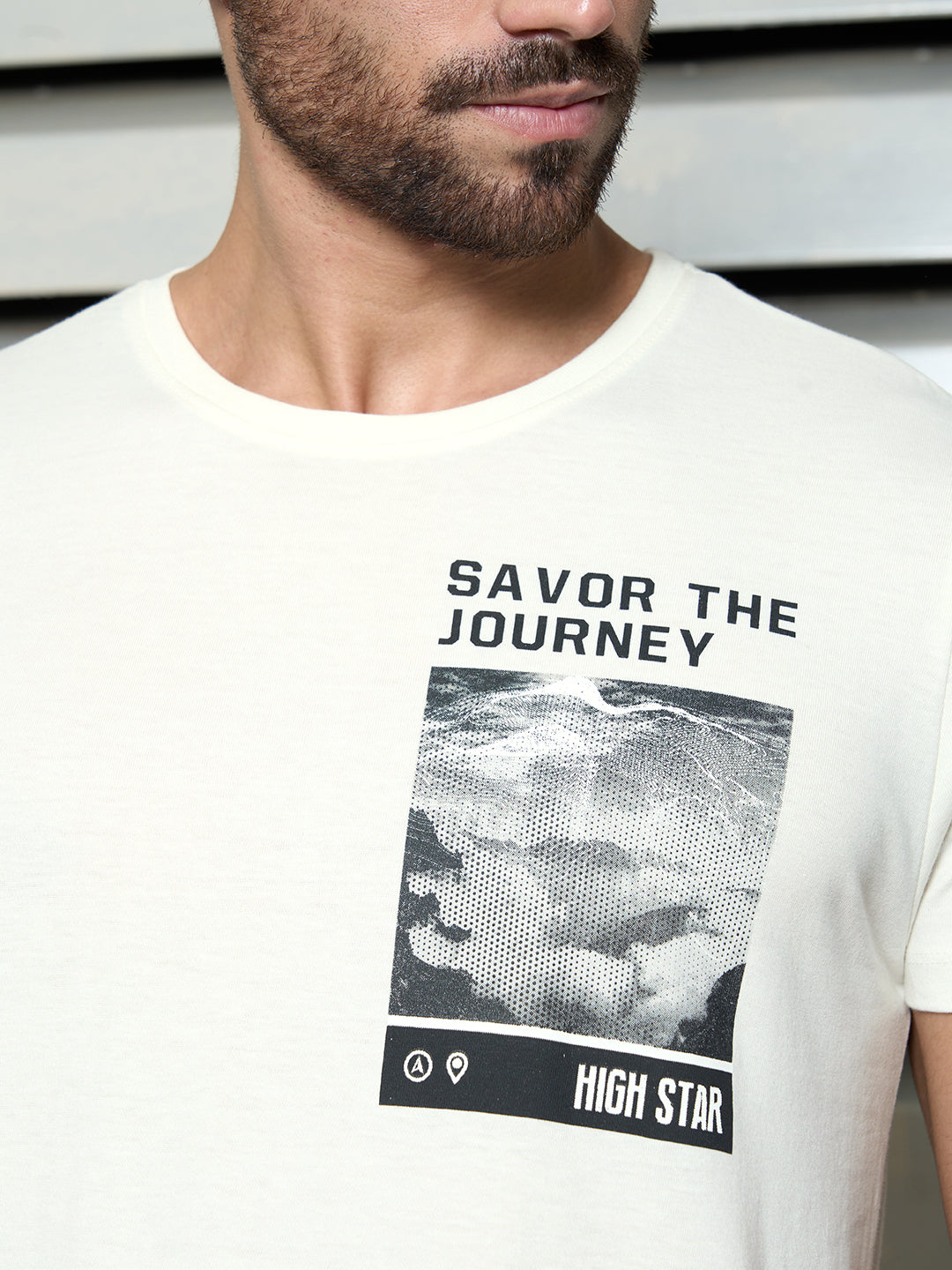 Men Cotton Short Sleeves Round Neck Printed Regular Fit Tshirt