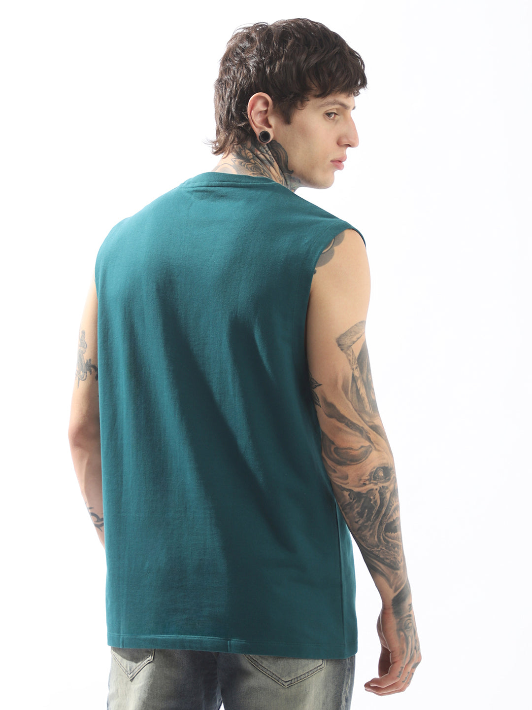 High Star Men Solid Round Neck Cotton T-shirt