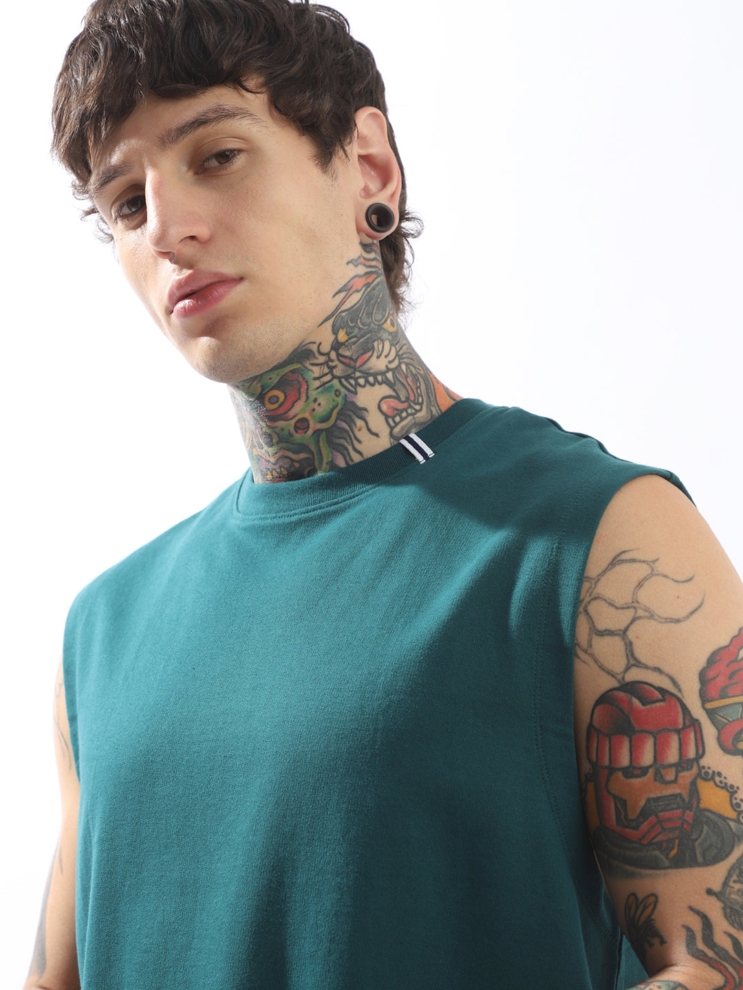 High Star Men Solid Round Neck Cotton T-shirt