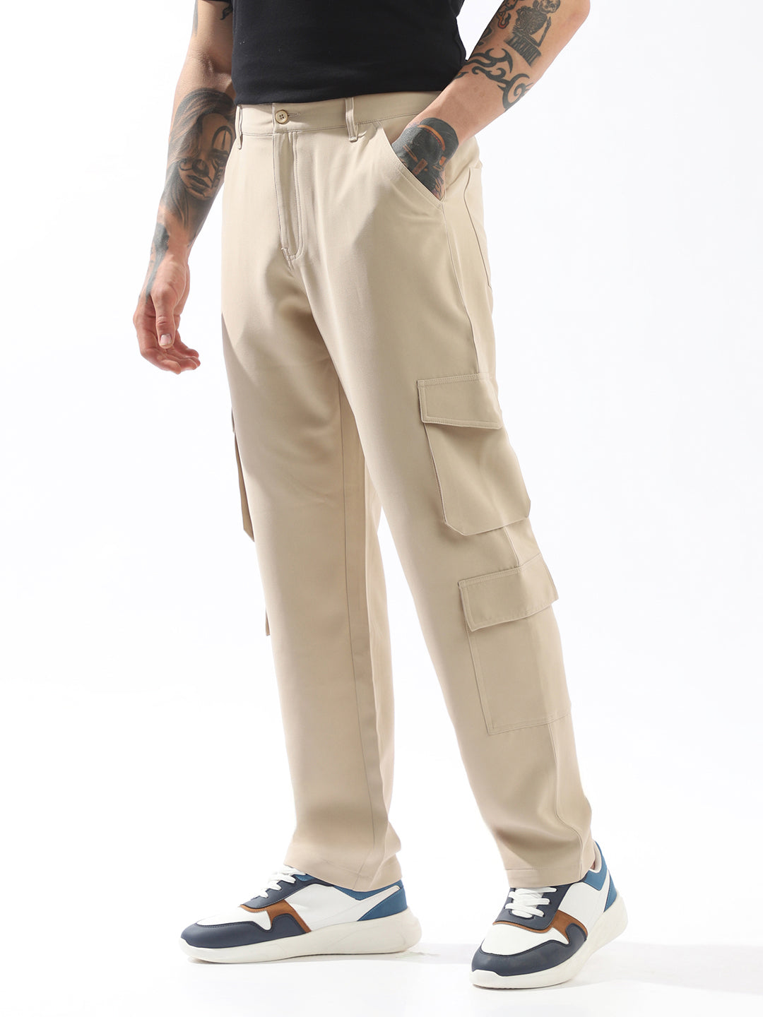 High Star Men Comfort Loose Fit Easy Wash Trousers