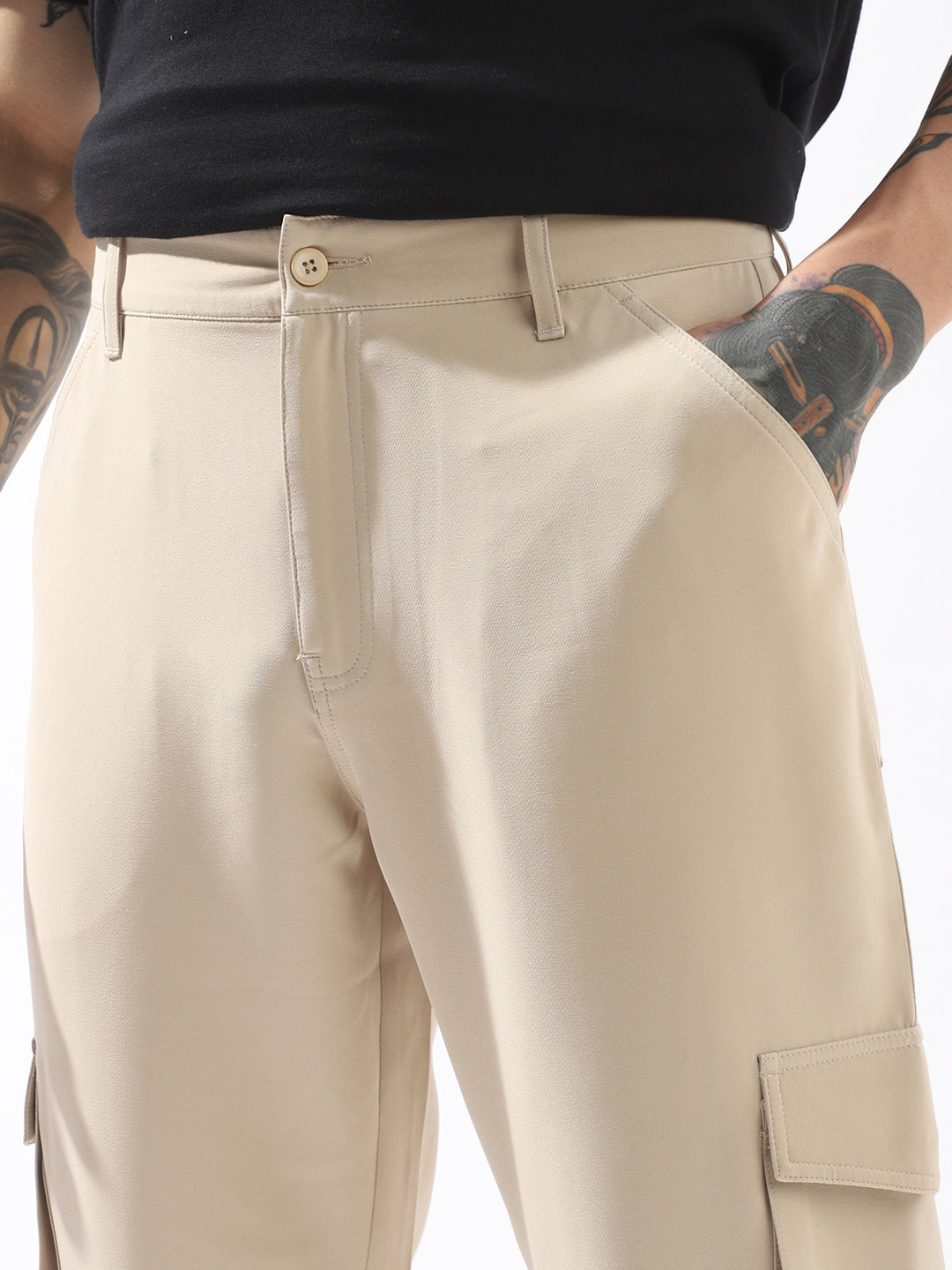 High Star Men Comfort Loose Fit Easy Wash Trousers