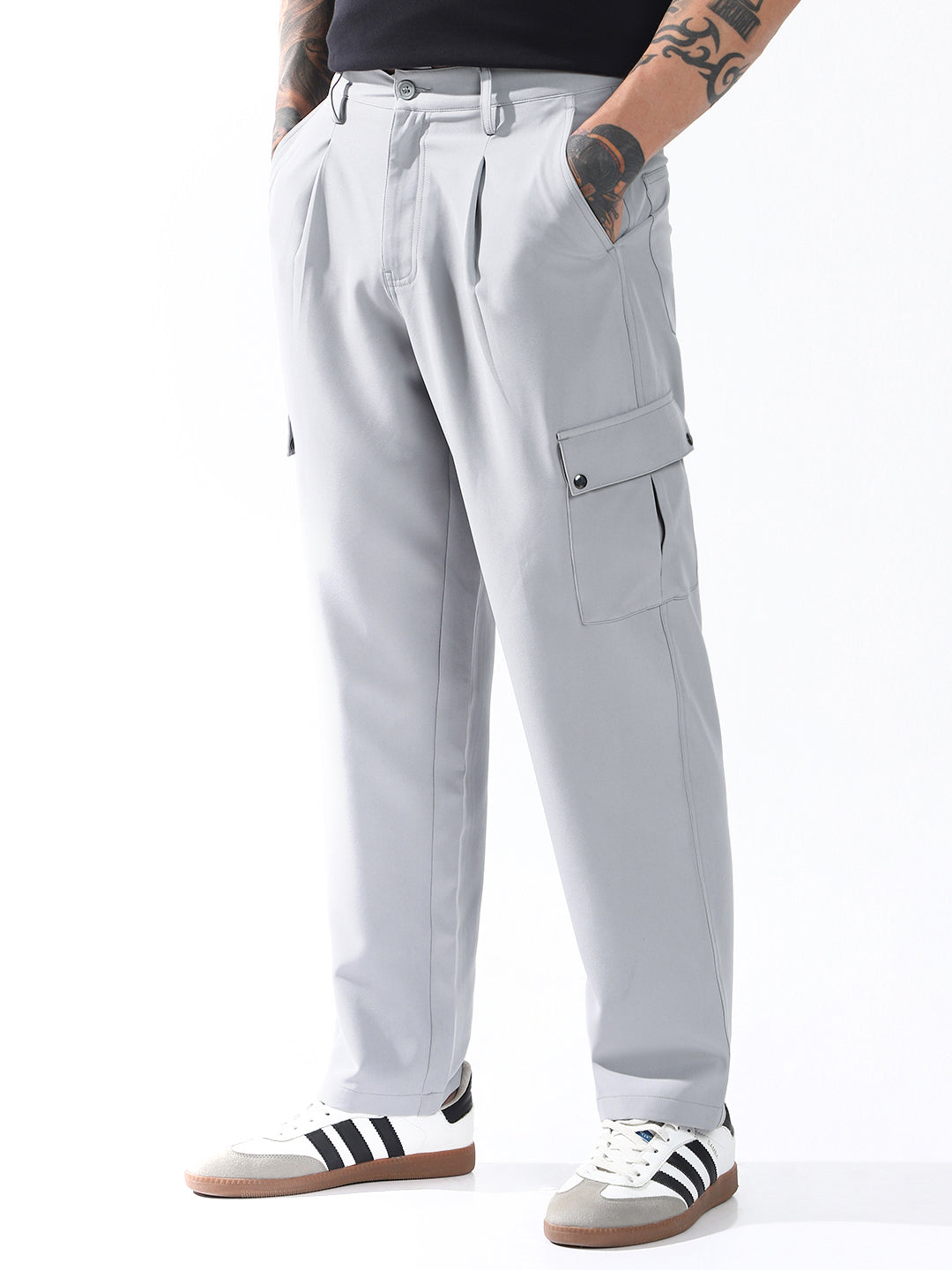 High Star Men Relaxed Straight Leg Easy Wash Korean Trousers