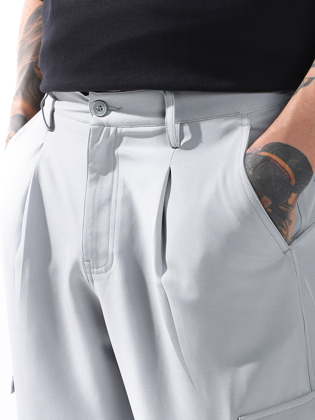 High Star Men Relaxed Straight Leg Easy Wash Korean Trousers
