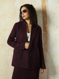 High Star Women Solid Longline length Oversized Notch Lapel Collar Full Sleeve Blazer