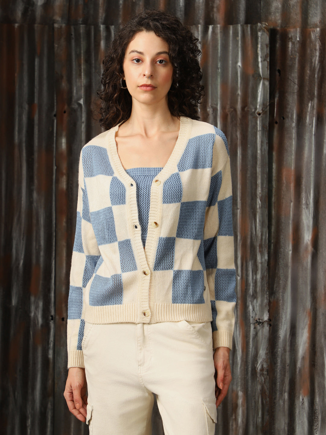 High Star Checked Sweater & Trouser Co-Ords